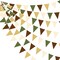 Woodland Party Decorations Olive Green Tan Brown Cream Neutral Triangle Flag Fabric Banner Pennant Bunting Garland Streamers for Birthday Wedding Baby Shower Jungle Safari Camping Party Decor